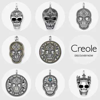 

Skull Fleur-de-lis Mask Maori King Necklace Pendant,2019 Summer Rebel Street Fashion Jewelry 925 Sterling Silver Vintage Gift