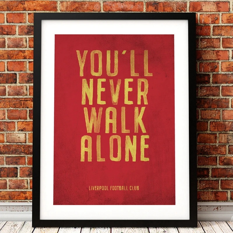 Liverpool Motto Vintage Poster Prints You Ll Never Walk Alone Canvas Art Painting Picture Home Boys Room Wall Decor Painting Calligraphy Aliexpress