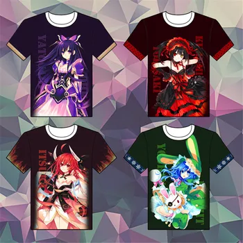 

New Kawaii Date a Live T shirt for men and women Unisex casual Sportwear Anime T-Shirt Cute Cartoon Cosplay Costume costume