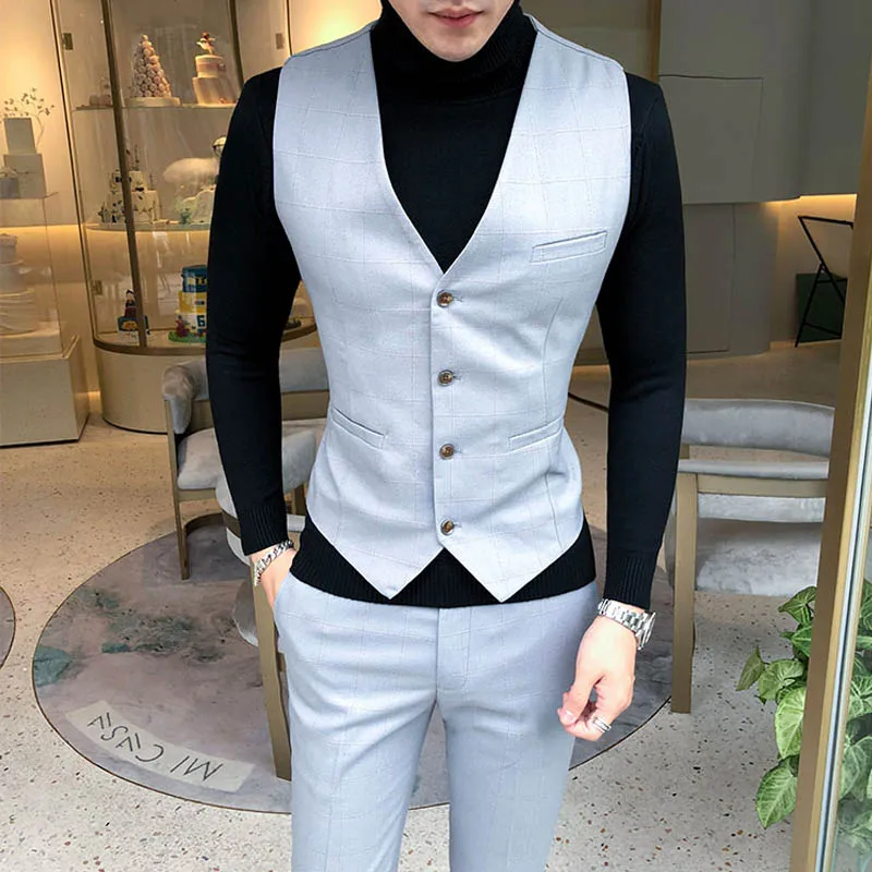 YUSHU Business Formal Men Suit Prom Tuxedo Slim Fit Suit 3 Piece Men Groom Wedding Suits For Men Custom Blazer Terno Masuclino YUSHU Business Formal Men Suit Prom Tuxedo Slim Fit Suit 3 Piece Men Groom Wedding Suits For Men Custom Blazer Terno Masuclino