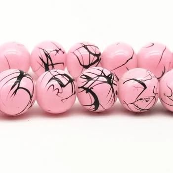 

Wholesale 4/6/8/10mm Salad Glass Beads Loose Spacer Painted Pearl Charm For Jewellery Making Diy Bracelet &Necklace #13