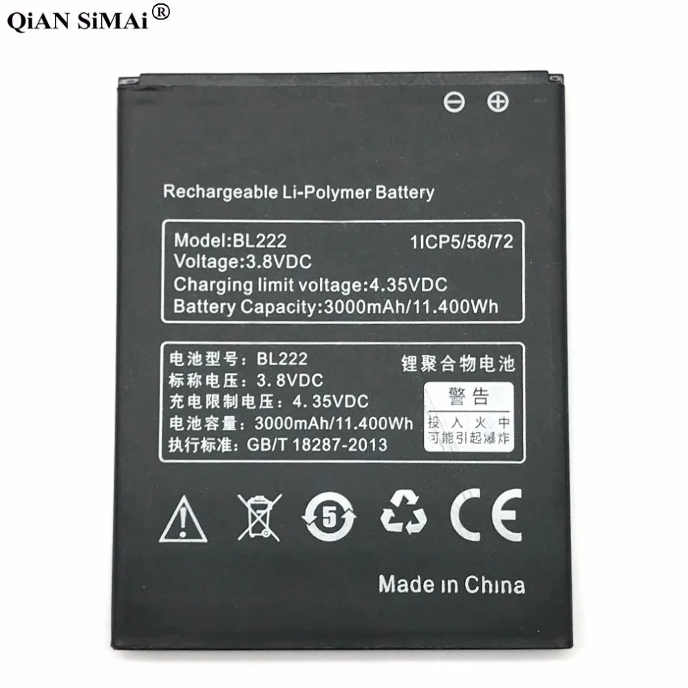 Новинка 2019 года аккумулятор BL 222 BL222 для lenovo S660 S668T 3 8 в 3000 мАч сменный высокой