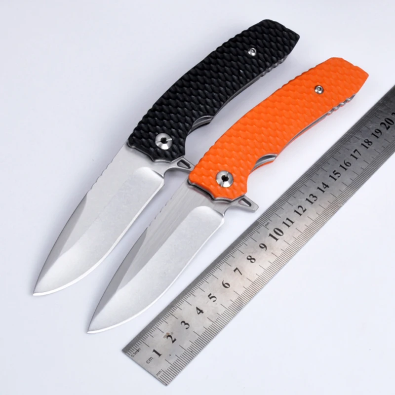 High Quality Folding Knife 58 60HRC D2 Blade Hunting Camping Knife G10