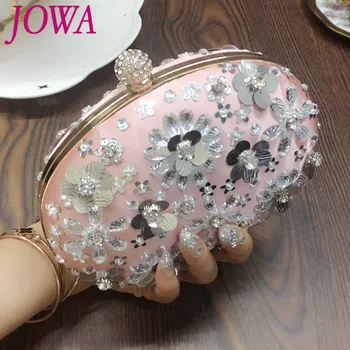 

2019 New Design Evening Bags Women's Fashion Handbags Sequined Flowers Mini Package Night Diamonds Purse Wedding Party Clutches