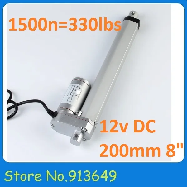 Small 200mm/ 1500N=150KG Electric 12vdc linear tubular actuator motor,windows chair motor-1PC