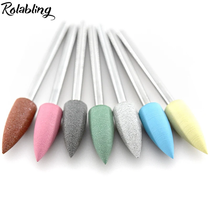 

Rolabling Nail Drill Bit Rubber Silicone Milling Nail Art Cutter Polishing Buffer Files Electric Manicure Machine Pedicure Tools