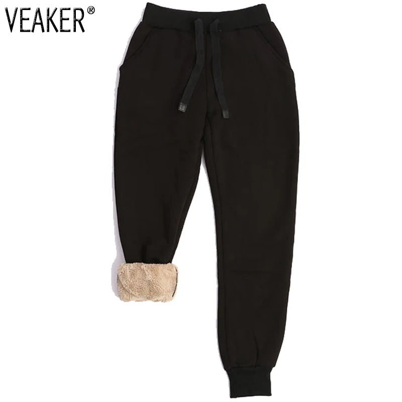 

2019 Women Autumn Winter Fleece Sweatpants Trousers Female Casual Thick Velvet Cashmere Pants Sweatpant Tracksuits S-2XL