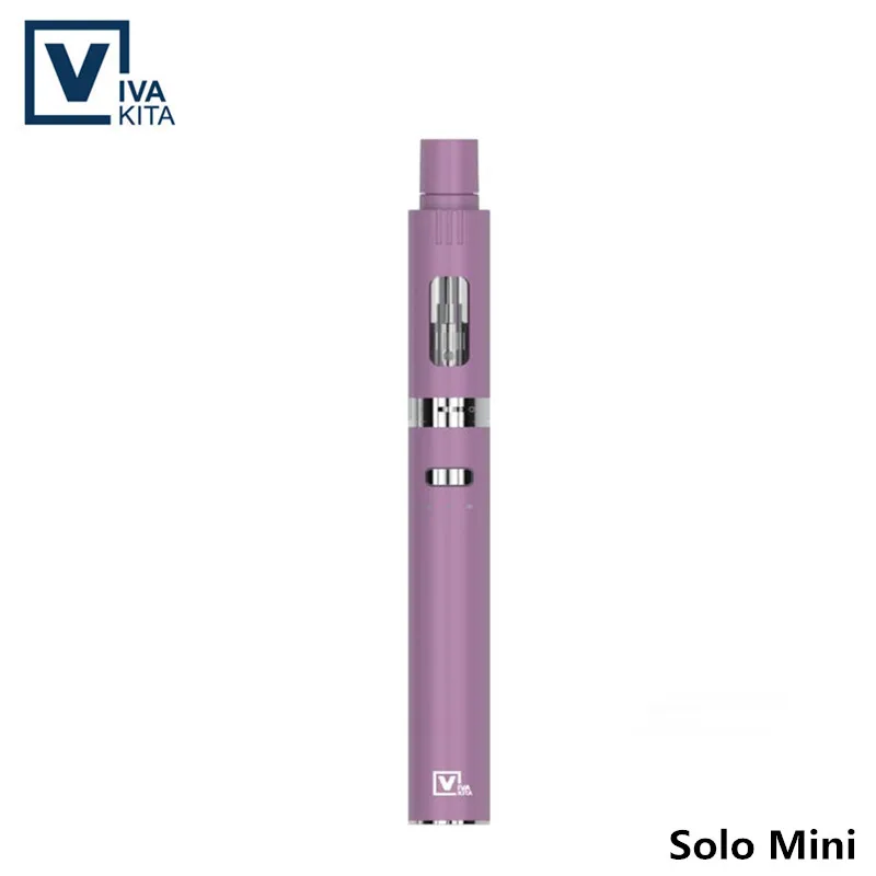 Электронная сигарета vape Solo Mini kit Vape ручка Встроенный 650 мАч мод 20 Вт все-в-одном модный бак 0.8ом герметичный верхний наполнитель 2,0 мл - Цвет: Purple