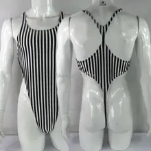 Мужской боди гимнастический купальник хлопок поли спандекс с высоким вырезом Racer Back G628CB