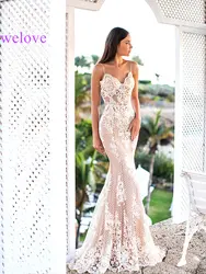 Robe de mariée длинный шлейф кружево Русалка Свадебные платья Новинка 2019 года Индивидуальные аппликации рыбий хвост свадебное платье Vestido noiva