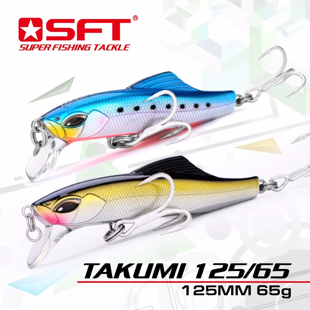 Роскошная серия бренд SFT Takumi 125-65 125 мм/65 г тонущие приманки Minnow с красивой коробкой