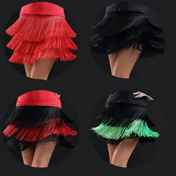 Новые женские для девочек юбка для танцев Выступления практика юбка для танцев кисточкой латинская юбка для танцев с бахромой юбка