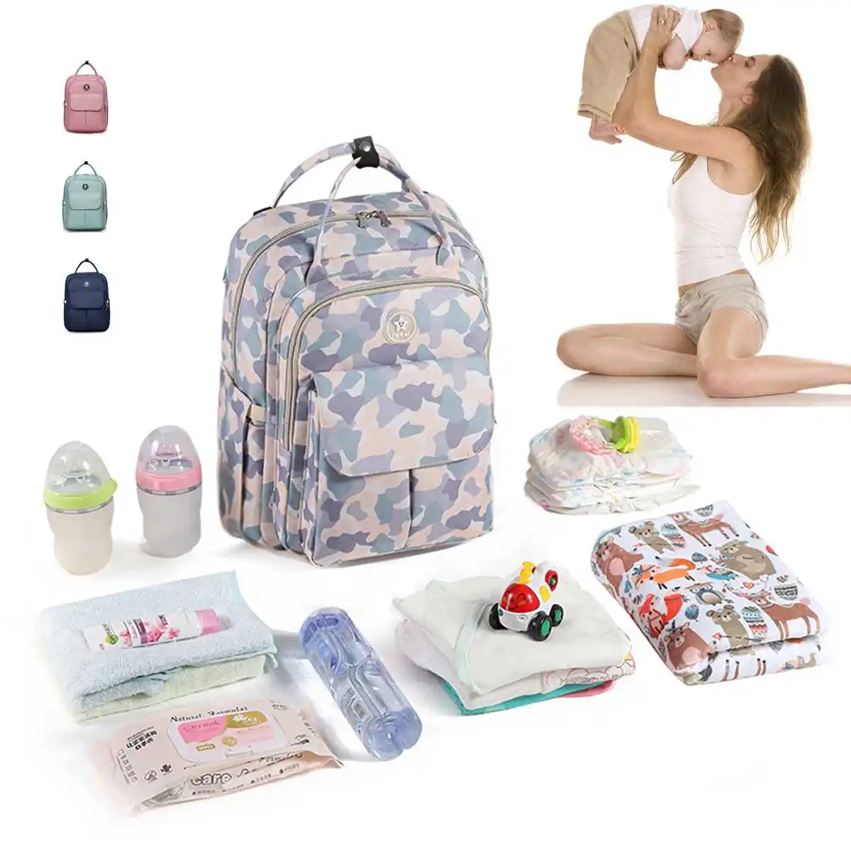 

Waterproof Mummy Nappy Bags Fashion Mother Multi-function Backpacks Maternity Diaper Bags Large Capacity Baby Care Nursing Bag