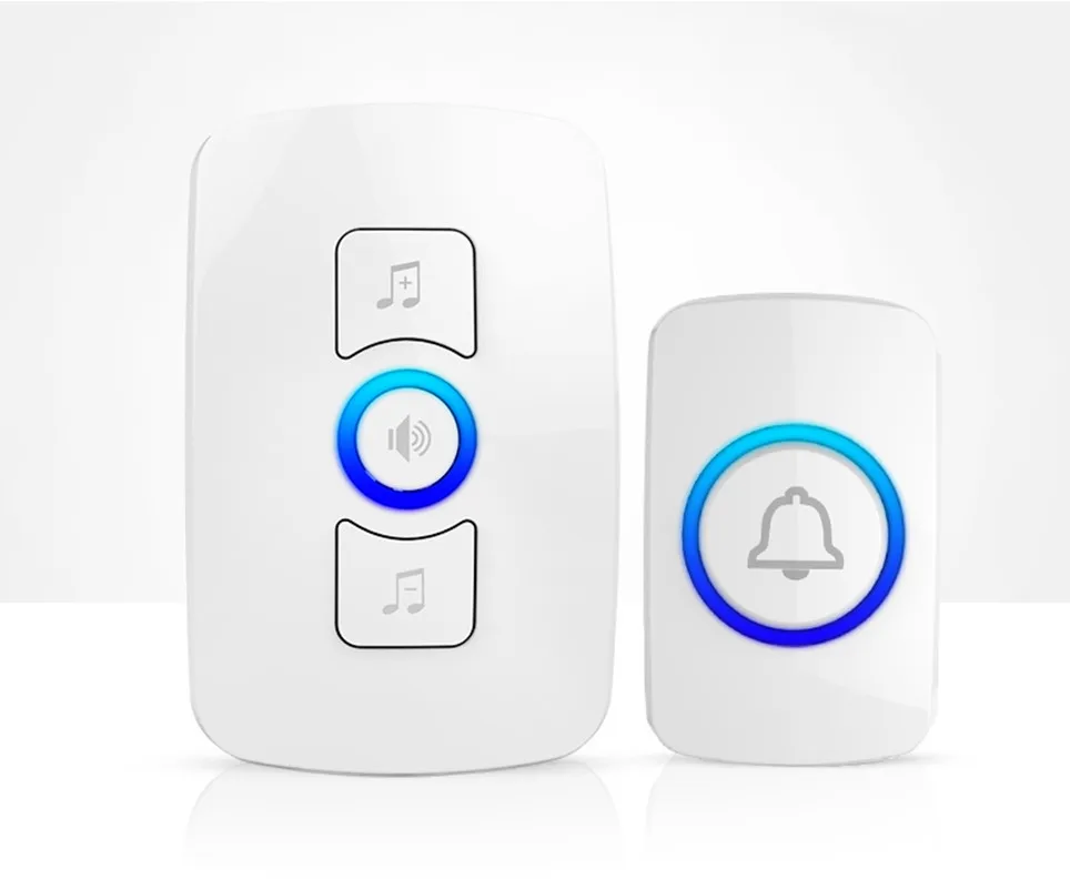 

2016 NEW Fashion LED Wireless door bell Remote control doorbell Battery Plug UK/US and European adapter