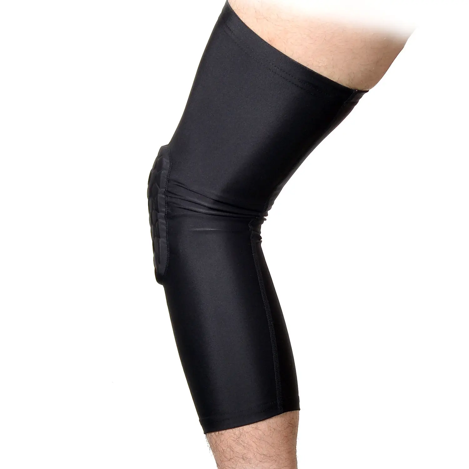 LGFM-جديد Upgrated العسل الوسادة Crashproof كرة السلة الساق طويل كم حامي والعتاد الأسود