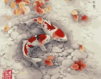 

2389 Japanese Fish - Paint by Numbers Kits for Adults DIY