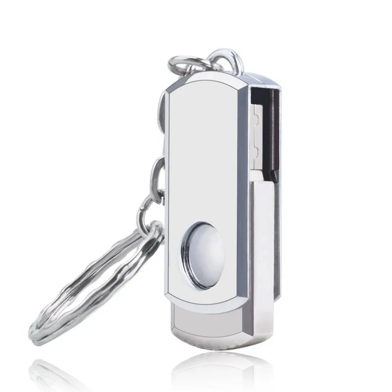 Портативный металлический USB флеш-накопитель 64 ГБ 32 ГБ 16 ГБ 8 ГБ флеш-накопитель портативный флеш-накопитель 128 ГБ флеш-накопитель USB накопитель - Цвет: Silver