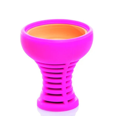Силиконовая кальянная чаша керамика красный грязи Hookh чаша для кальяна для арабский кальян интимные аксессуары кальяна Cachimba - Цвет: Фиолетовый