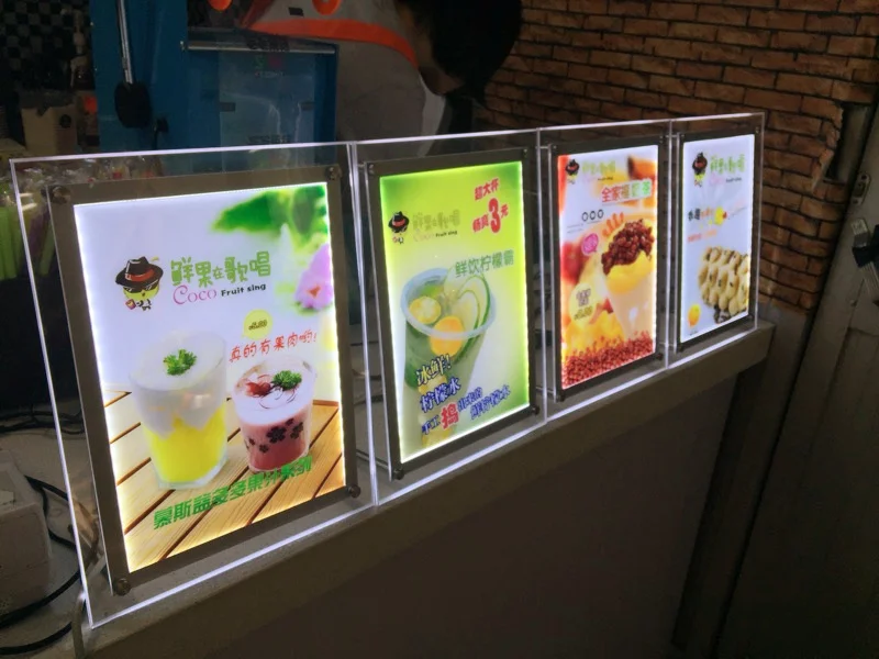 Us 275 0 Acrylic Frameless A4 Stand Restaurant Led Menu Boards Edge Lit Light Box In Advertising Lights From Lighting On Aliexpress Us 275 0 Acrylic Frameless A4 Stand Restaurant Led Menu Boards Edge Lit Light Box In Advertising Lights From Lighting On Aliexpress