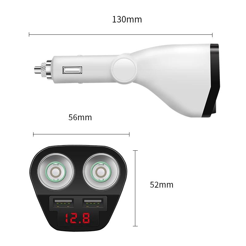 accnic 12 V/24 V Универсальный Автомобильный USB адаптер для автомобильного прикуривателя на европейскую розетку 5V 1A 2.4A автомобиля Напряжение диагностировать Дисплей