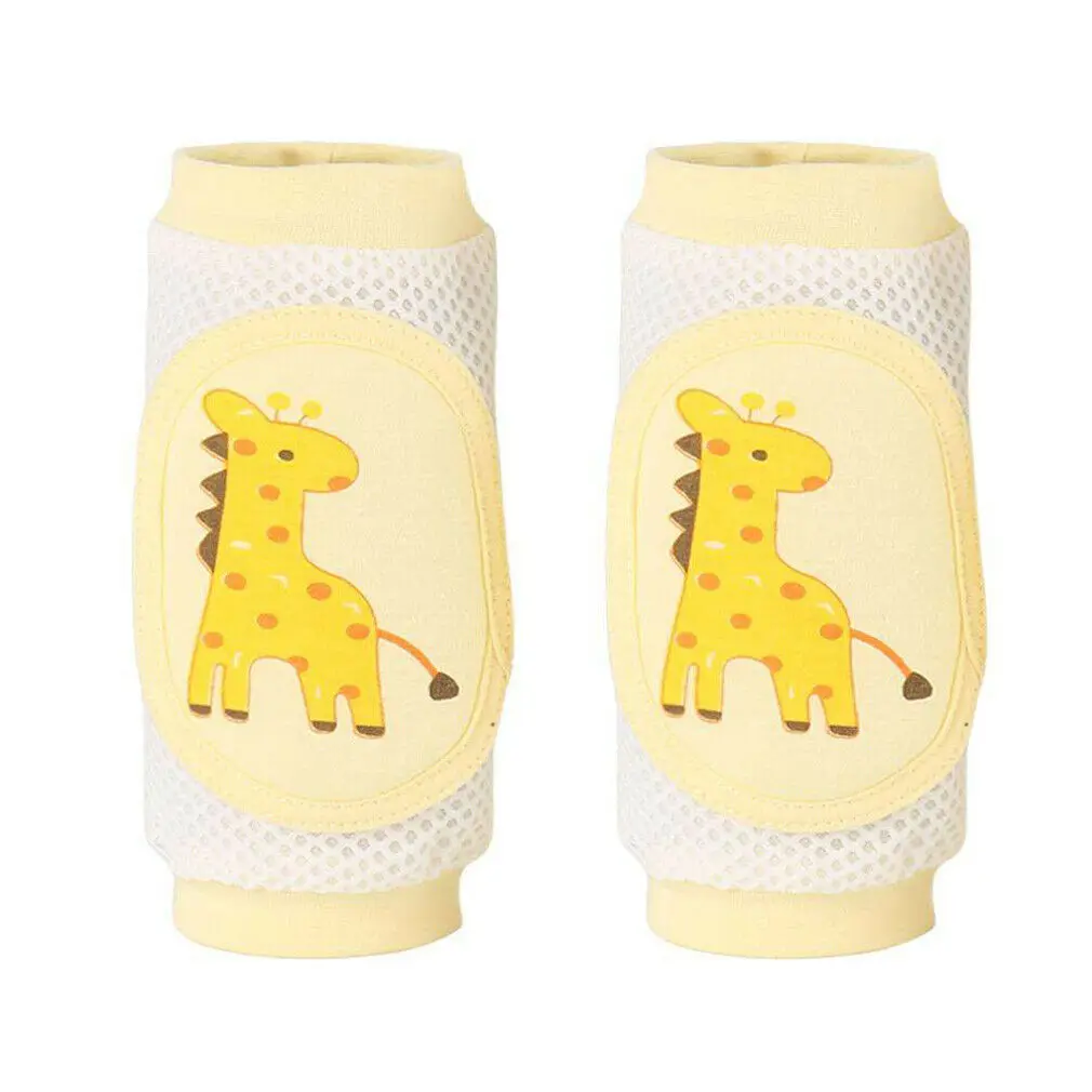 Cartoon Baby Knee Pads Anti Slip Mesh Cushion Crawling Protector Cotton Kids Kneecaps Children For Grils Boys Leg Warmers 0-3Y - Цвет: giraffe