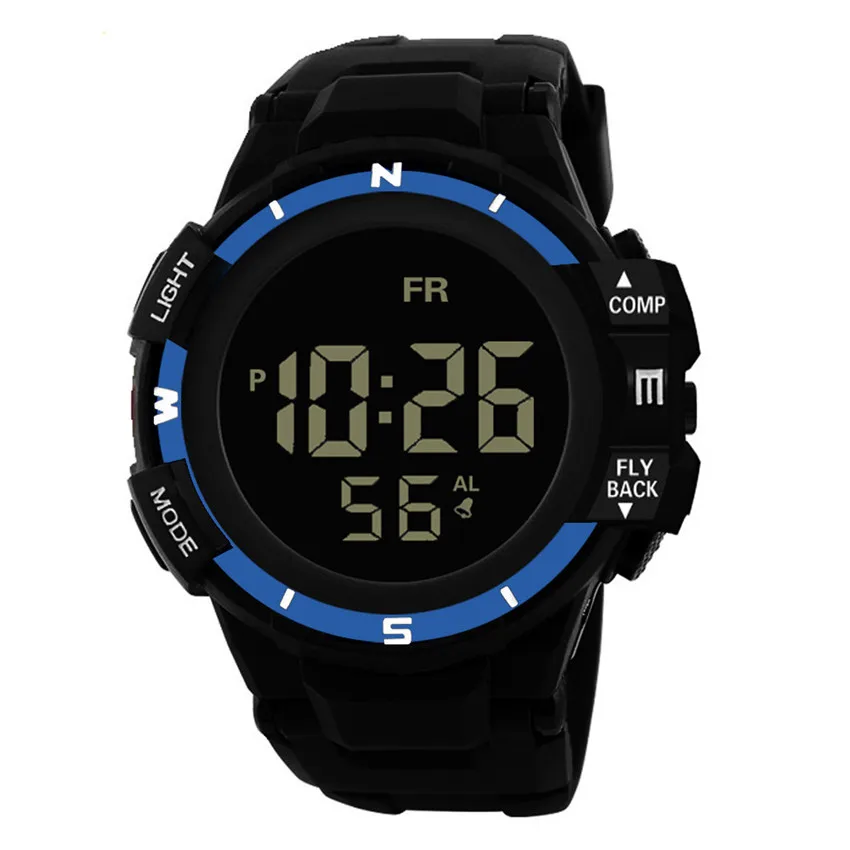 1 шт. водонепроницаемые спортивные мужские часы Модные Роскошные Мужские аналоговые цифровые военные армейские спортивные светодиодный наручные часы relogio A80 - Цвет: Синий