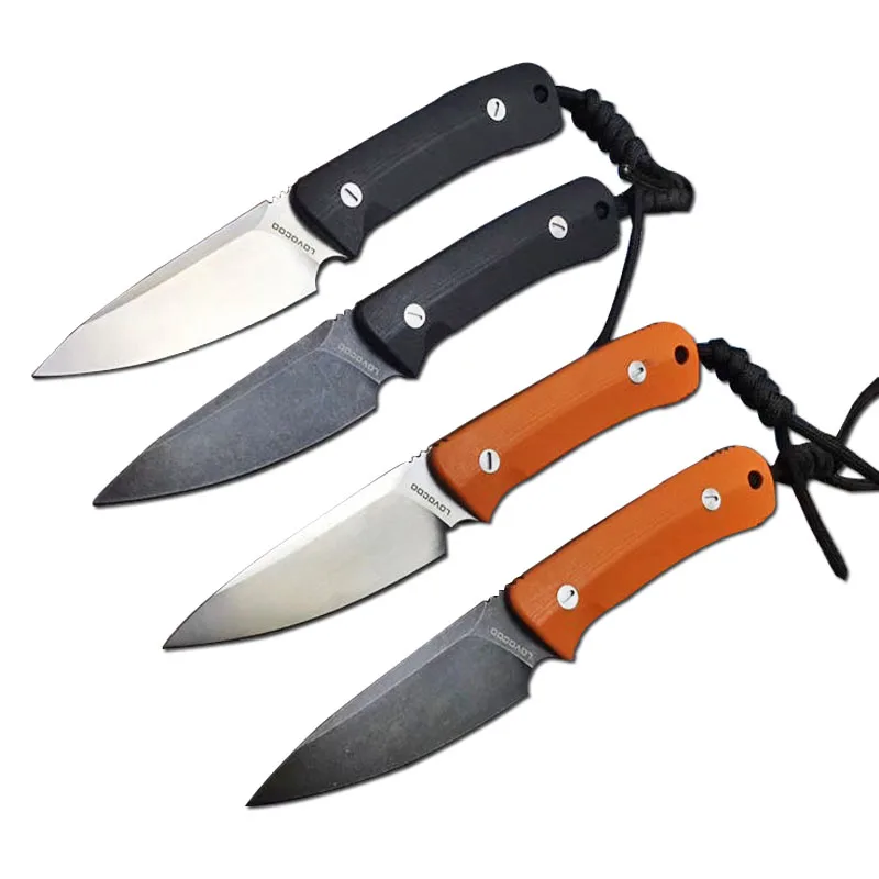 

DuoClang 4 Types 100% D2 Stainless Steel Tactical Hunting Fixed Blade Knives G10 Handle ParaMilitary Combat Knife