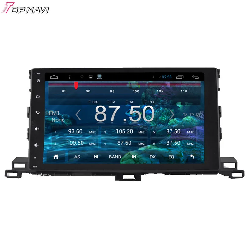 Topnavi 10 2 &quotчетырехъядерный Android 6 0 Автомобильный GPS навигатор для Toyota Highlander 2015