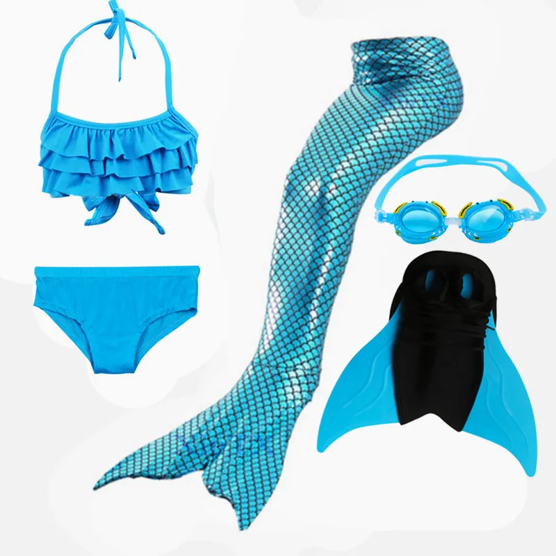 Детский купальный костюм «хвост русалки» для девочек, детское бикини, детский купальный костюм «хвост русалки», «хвост русалки» для детей - Цвет: 5pcs as picture show