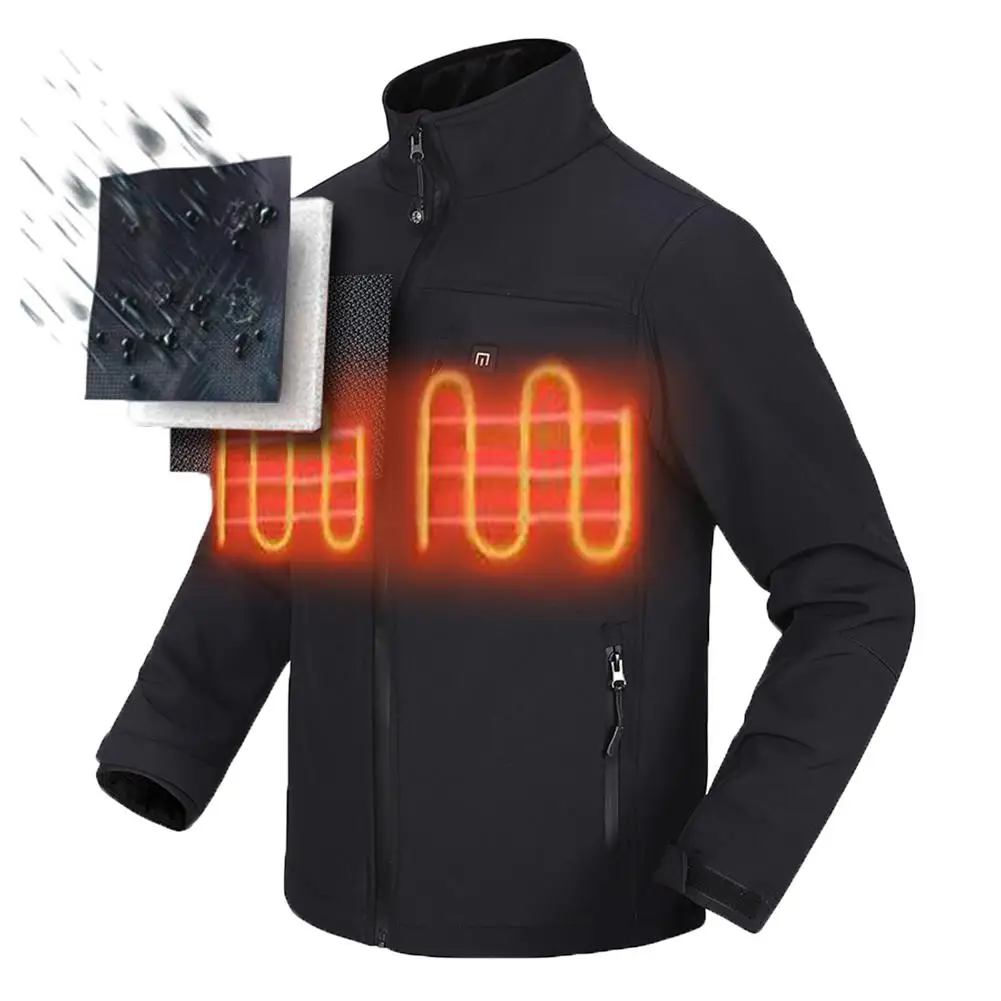 

LumiParty Man Women Safe Electric Heating hiking Jacket Riding Warm Clothing S-XXXXL with Battery and Charger cold climates