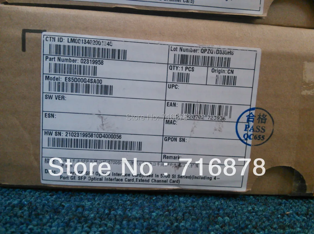 

ES5D00G4SA00(Use in S5700 SI Series)(Including 4-Port GE SFP Optical Interface Card,Extend Channel Card) S5700 4*GE uplinkCard