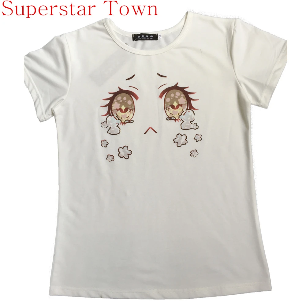 日本カワイイ大きな目叫びmori女の子tシャツ綿16夏セクシークール原宿シャツ半袖ロリータトップスfeminina Shirt Blue Shirt Casualshirt Mens Aliexpress