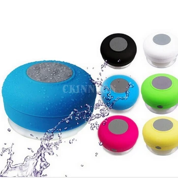 

100Pcs/Lot Mini Waterproof Wireless Bluetooth Speaker Shower Suction Speaker Phone Car Handsfree Call Music Receiver