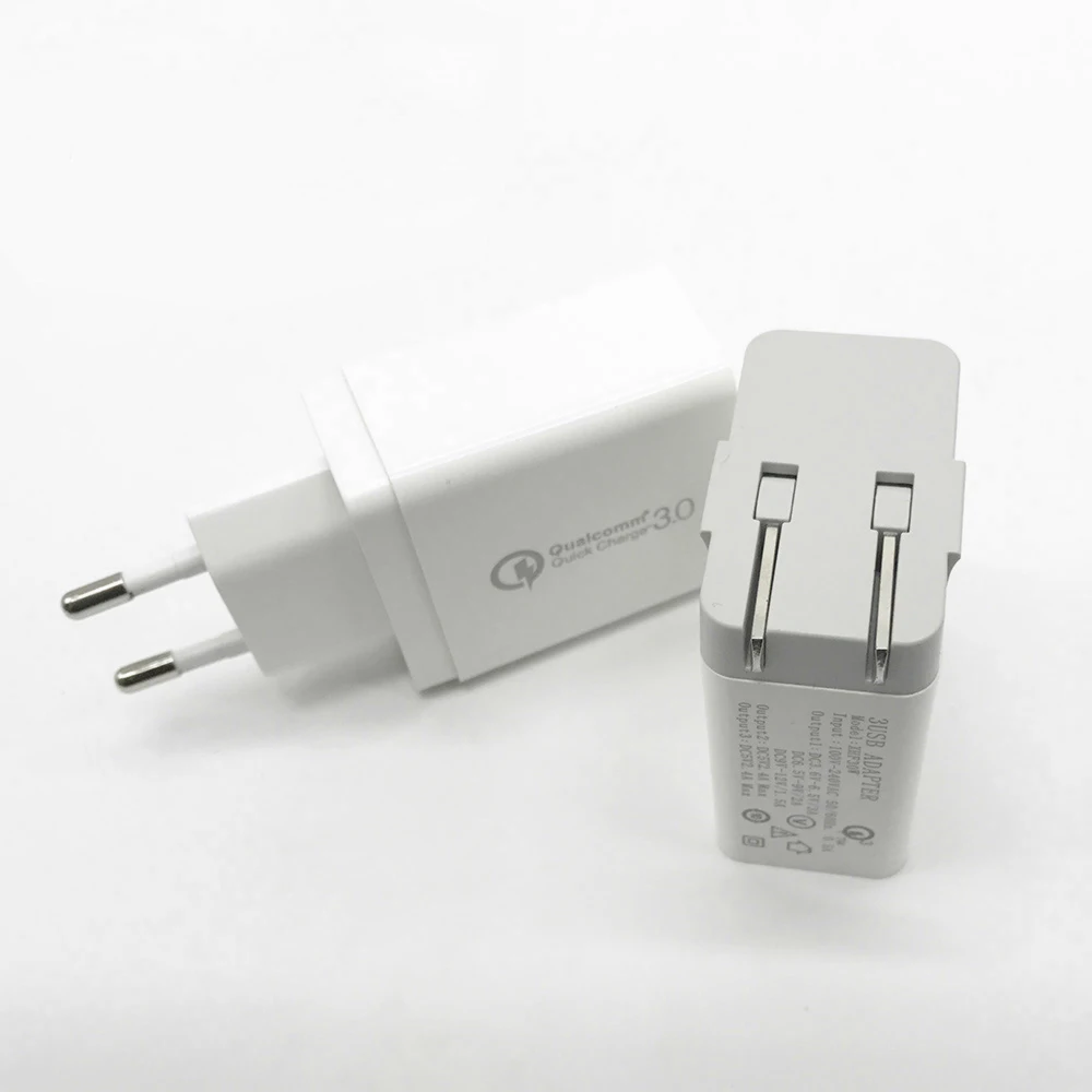 Quick Charge 3.0 3 Ports USB QC 3.0 Travel Fast Charger For iPhone 8 7 6S Plus Samsung S8 7 S6 Edge Note 5 XiaoMi Mi5S HTC 10 A9 (1)
