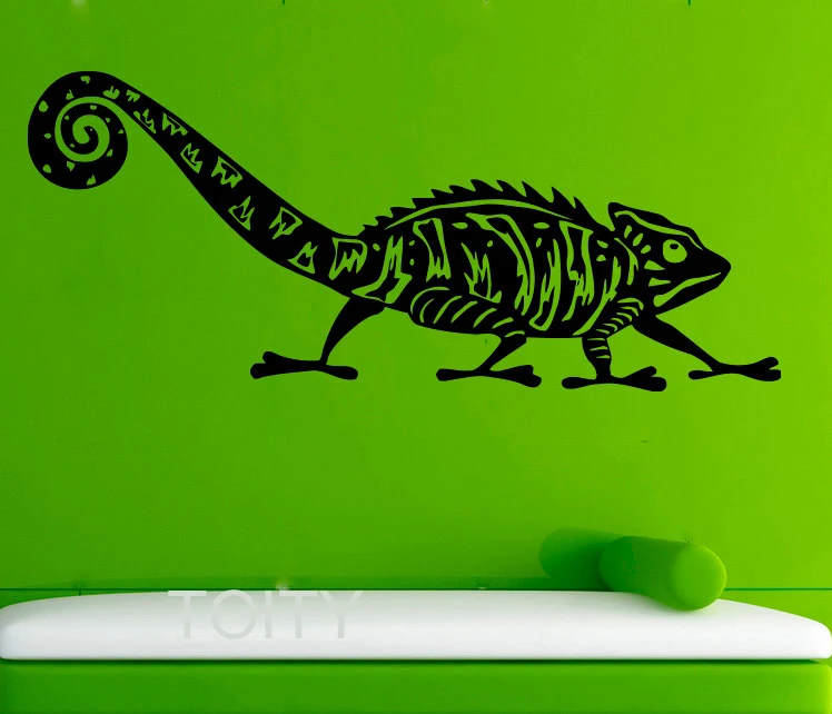 Us 20 99 Chameleon Wandaufkleber Eidechse Vinyl Aufkleber Reptil Tier Decor Buro Home Interior Design Kunst Wandbilder Wohnzimmer In Chameleon