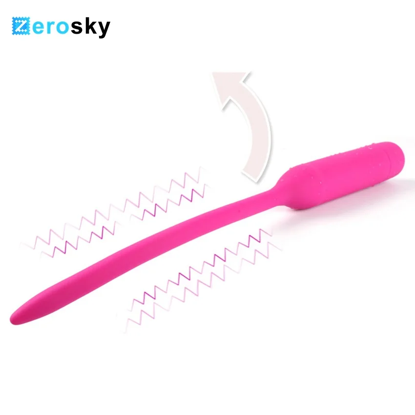 Zerosky вибратор для пениса силиконовый уретральный стимулятор Вибрирующая палка