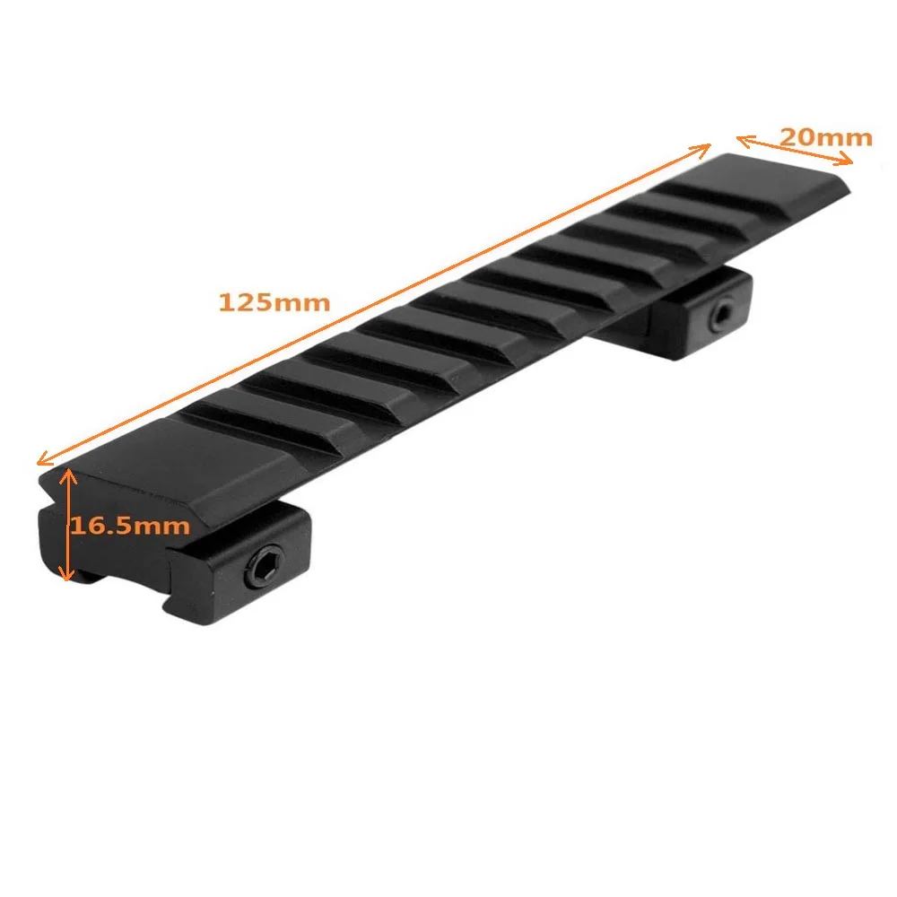 Крепление для охотничьего рельса 11 мм, Пикатинни с 10 слотами и длиной 125 мм, Охотничья винтовка/Пневматическое ружье, крепление для охотничьего прицела Вивера