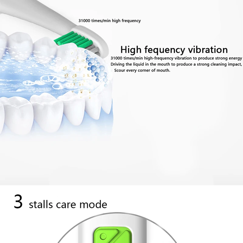 Lansung U1 ультра звуковая электрическая зубная щетка аккумуляторная электрическая зубная щетка для детей 4