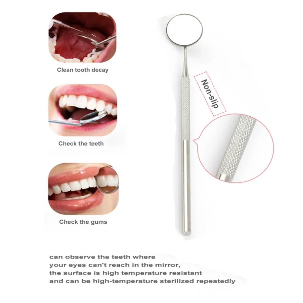 Стоматологическое зеркало из нержавеющей стали стоматологический инструмент для чистки зубов отбеливающий верхний стоматологический для чистки зубов гигиенический крючок уход за полостью рта