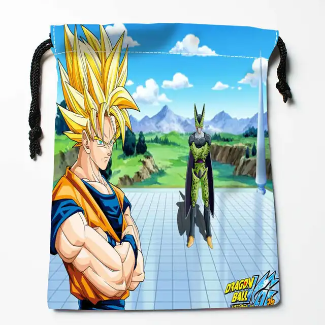 New Arrival Dragon Ball Z Goku Fight Drawstring Bags Custom Storage