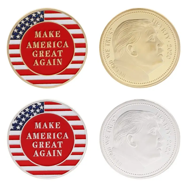 

1PCS Commemorative Coin 2020 Donald Trump President Oath Collection Silver Gold Craft