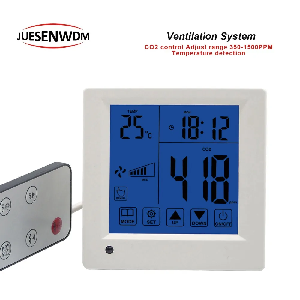 Детектор монитора дистанционного управления co2 Анализаторы управления трехскоростной вентилятор для воздушной системы