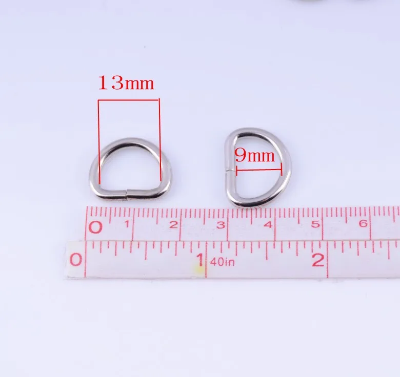 Бесплатная Shipping 50Pcs серебристые несварные кожаные сумки металлические кольца D 18