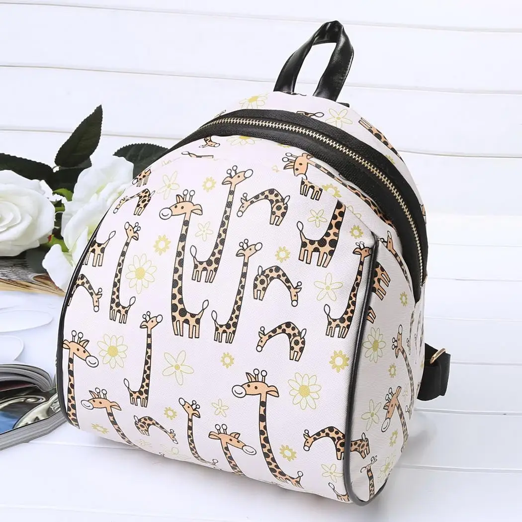

Stylish Cartoon Printed Leisure Travel Backpack Medium 22cm/8.6inch Zipper 27cm/10.5inch Backpacks 17cm/6.6inch