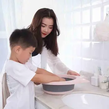 

1PC Outdoor Folding Wash Basin Versatile Portable Collapsible Silicone Washbasin Bathroom Accessories Travel Home