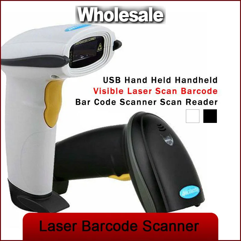 USB Hand Held Handheld Visible Laser Scan Barcode Bar Code Scanner Scan