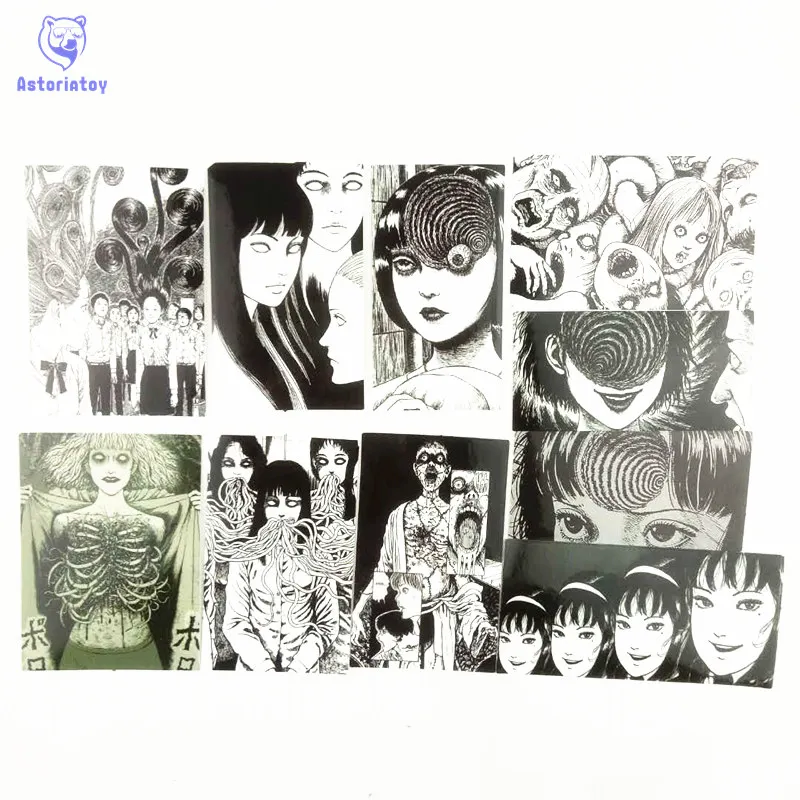 

10Pcs/lot Another Face Tomie Revenge Sticker Decal For Car Laptop Bicycle Motorcycle Notebook Waterproof Stickers