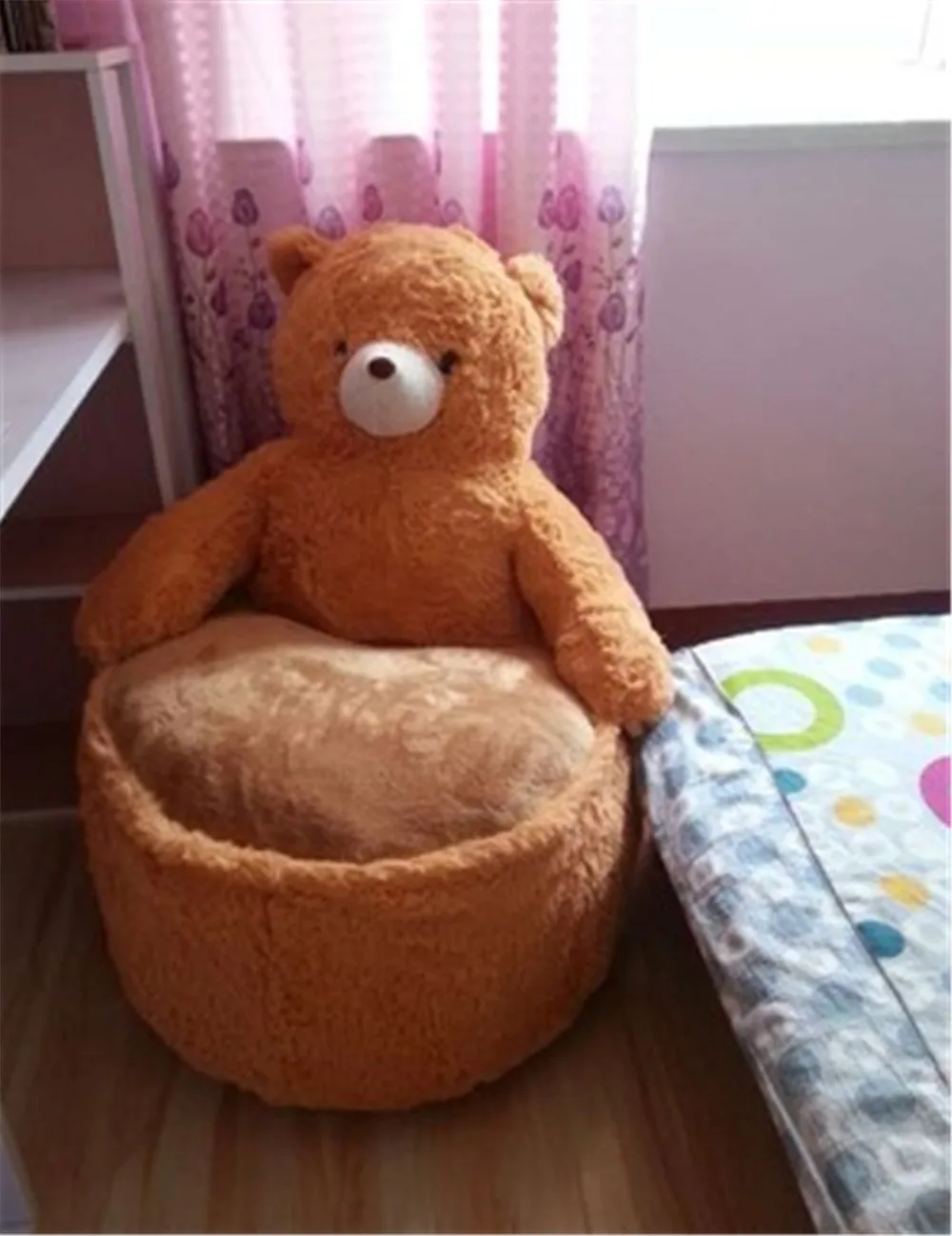 Fancytrader Pop Anime Teddy Bear Chair Toys Huge Stuffed Soft Animals Bears Sofa Cushion for Kids Adults3