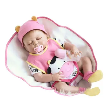 

48cm Realistic Reborn Doll Soft Full Silicone Vinyl Newborn Sleeping Babies Lifelike Handmade Toy Children Birthday Gift