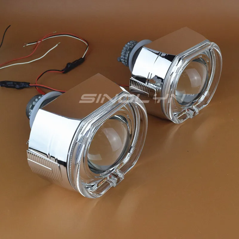 Sinolyn светодиодный двухксеноновый объектив angel eyes полный комплект HID проектор фары 3,0 Q5 линзы для H4 H7 9005 9006 автомобильные аксессуары тюнинг